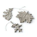 Nordstjerne Sustain set of leafs Christmas ornaments, Nude Grey